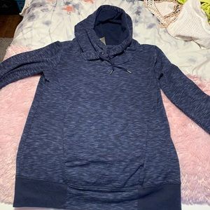 Crossed cowl neck sweatshirt